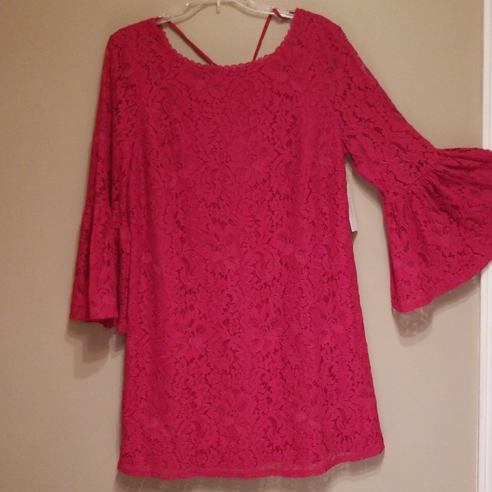 Laundry red shift dress